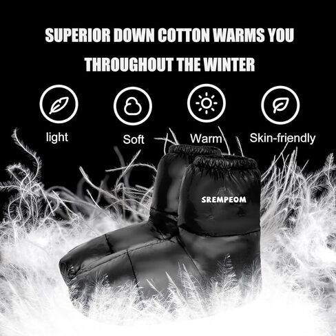 [Upgraded] Ultralight Winter Camping Booties Warm Socks Sleeping Sock for Men & Women,Water-Resistant Warm Soft Cozy for Camp Sleeping Bag Tent Down Booties Foot Warmer in Kuwait