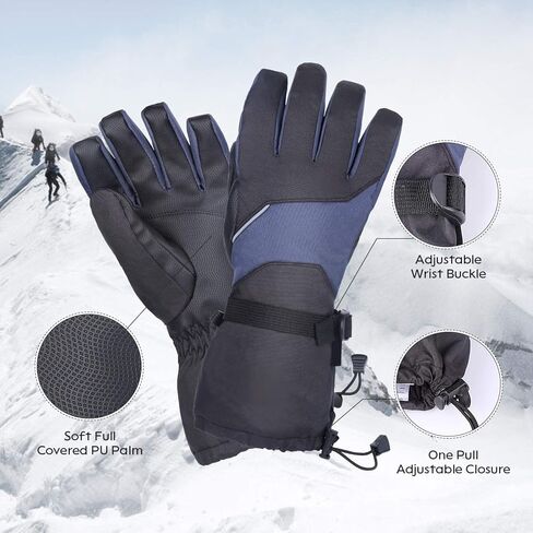 BRIGENIUS Ski Gloves, Waterproof Winter Gloves for Men Women in Kuwait