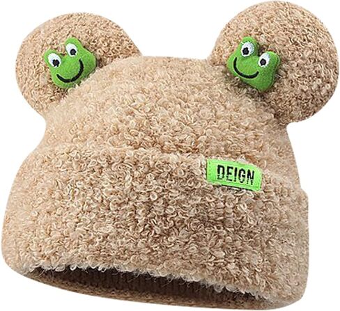 BOLLEY JOSS Womens Winter Beanies Cute Woollike Knitted Frog Hat Women Lady Girl Crochet Sheep Christmas Hats in Kuwait
