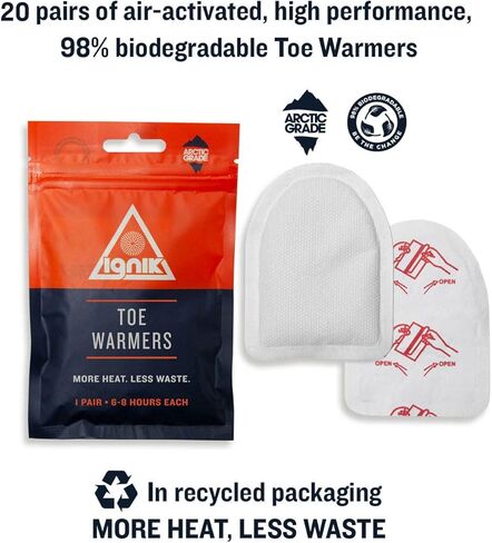 Ignik 8-Hour Compostable Toe Warmers with Resealable AirBarrier Pouch in Kuwait