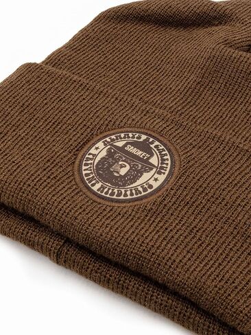 Tee Luv Smokey Bear Beanie - Always Be Careful Prevent Wildfires Knit Hat (Brown) in Saudi Arabia