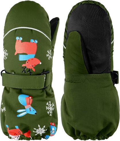 SATINIOR Kids Ski Mittens Winter Snow Waterproof Mittens Toddler Gloves Warm Windproof Mittens for Boys Girls in Saudi Arabia