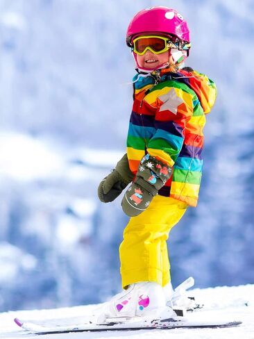 SATINIOR Kids Ski Mittens Winter Snow Waterproof Mittens Toddler Gloves Warm Windproof Mittens for Boys Girls in Saudi Arabia