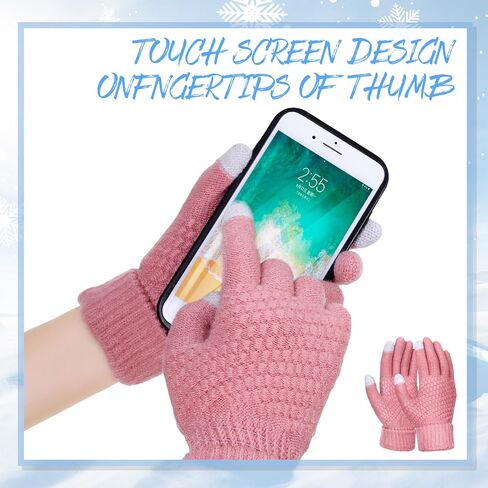 Liitrsh 12 Pcs Winter Beanie Hat Scarf Touchscreen Gloves Set Cold Weather Beanie Gloves Neck Warmer Set for Men Women in Saudi Arabia