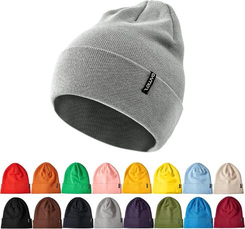 قبعة Zowya محبوكة قابلة للعكس للرجال والنساء، سميكة مخططة على الوجهين، قبعة يمكن ارتداؤها، ناعمة ودافئة للجنسين، قبعة واحدة in Kuwait