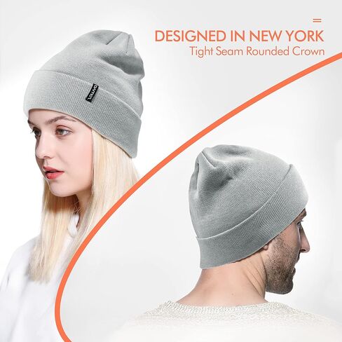 قبعة Zowya محبوكة قابلة للعكس للرجال والنساء، سميكة مخططة على الوجهين، قبعة يمكن ارتداؤها، ناعمة ودافئة للجنسين، قبعة واحدة in Kuwait