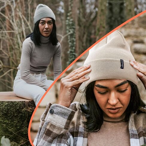 قبعة Zowya محبوكة قابلة للعكس للرجال والنساء، سميكة مخططة على الوجهين، قبعة يمكن ارتداؤها، ناعمة ودافئة للجنسين، قبعة واحدة in Kuwait