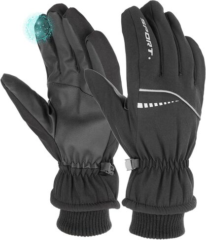 قفازات تزلج شتوية للرجال من جيكمور، قفازات حرارية مقاومة للماء دافئة للطقس البارد، قفازات ركوب الدراجات للجري والتخييم والمشي لمسافات طويلة وركوب الدراجات، هدية الكريسماس ورأس السنة الجديدة للرجال in Kuwait