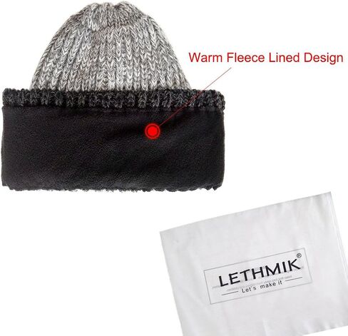 قبعة تزلج على شكل جمجمة شتوية فريدة من نوعها من LETHMIK، قبعة تزلج منسوجة ومتماسكة للرجال والنساء in Kuwait