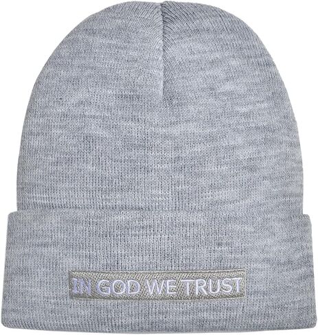 QNGEY Christian Jesus Cross in God We Trust Beanie Hats for Men Women Embroidered Winter Beanie Cap Soft Warm Knit Hat Black in Saudi Arabia