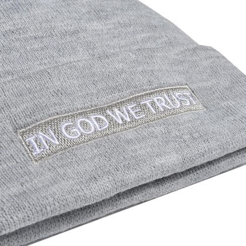 QNGEY Christian Jesus Cross in God We Trust Beanie Hats for Men Women Embroidered Winter Beanie Cap Soft Warm Knit Hat Black in Saudi Arabia