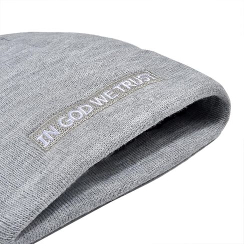 QNGEY Christian Jesus Cross in God We Trust Beanie Hats for Men Women Embroidered Winter Beanie Cap Soft Warm Knit Hat Black in Saudi Arabia