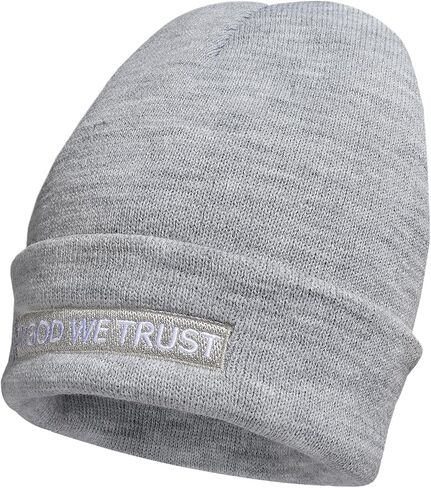 QNGEY Christian Jesus Cross in God We Trust Beanie Hats for Men Women Embroidered Winter Beanie Cap Soft Warm Knit Hat Black in Saudi Arabia