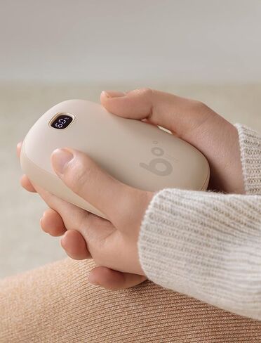 جهاز تدفئة اليد JISULIFE، بنك طاقة كهربائي 2 في 1 لتدفئة اليد بقدرة 5300 مللي أمبير في الساعة، جهاز تدفئة جيب من النوع C قابل لإعادة الشحن مع شاشة LED، رائع للرياضات الخارجية والصيد والجولف والتخييم وهدايا دافئة للنساء والرجال in Kuwait