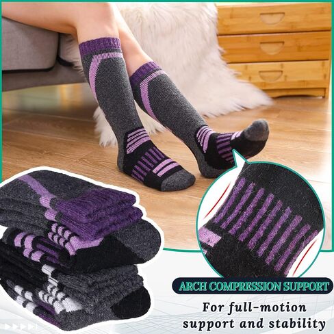 جوارب DoSmart للأطفال من صوف ميرينو للثلج، للأولاد والبنات والأطفال الصغار، جوارب شتوية دافئة للتزلج على الجليد والتزلج على الجليد in Kuwait