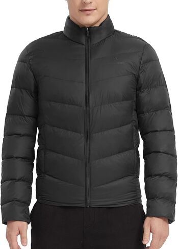 جاكيت شتوي رجالي من CAMELSPORTS خفيف الوزن وقابل للتعبئة ومقاوم للماء ومقاوم للرياح ملابس خارجية دافئة للتنزه سيرًا على الأقدام والسفر... in Kuwait