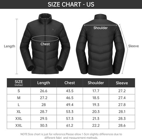 جاكيت شتوي رجالي من CAMELSPORTS خفيف الوزن وقابل للتعبئة ومقاوم للماء ومقاوم للرياح ملابس خارجية دافئة للتنزه سيرًا على الأقدام والسفر... in Kuwait