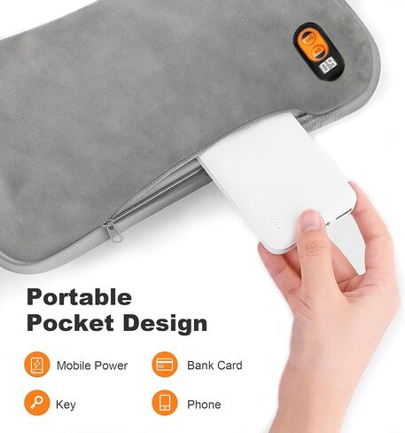 تدفئة اليد، قفازات تدفئة كهربائية سريعة الشحن بقدرة 10000 مللي أمبير في الساعة، بنك طاقة محمول، حقيبة تدفئة يدوية من الجرافين، 5 مستويات ومنطقتين للتدفئة للنساء والرجال والأطفال والتخييم في الهواء الطلق وهدايا عيد الميلاد in Kuwait