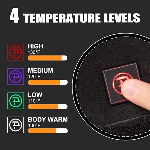 بيتا دوس غطاء يد للتسخين مع 4 مناطق تسخين و4 اوضاع للتسخين مع بطارية قابلة لاعادة الشحن 7.4 فولت، للصيد الخارجي والتخييم وكرة القدم والجولف in Kuwait