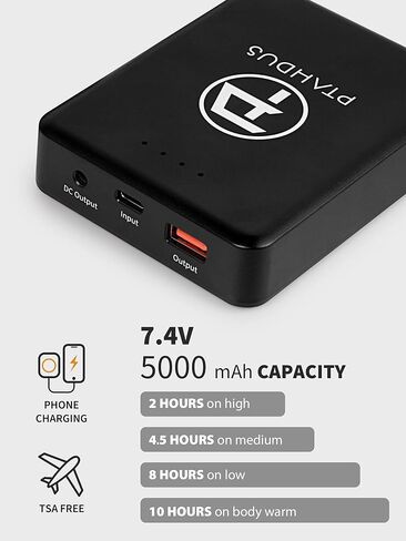 بيتا دوس غطاء يد للتسخين مع 4 مناطق تسخين و4 اوضاع للتسخين مع بطارية قابلة لاعادة الشحن 7.4 فولت، للصيد الخارجي والتخييم وكرة القدم والجولف in Kuwait