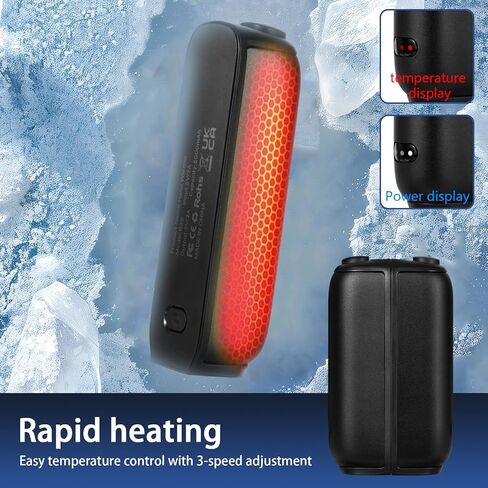 Hand Warmers Rechargeable 2 Pack, Magnetic Electric Handwarmer 10000mAh Portable Charger with 3 Heating Levels Xmas Gifts for Men Women Kids Outdoors Golf Camping Skiing Hunting in Kuwait