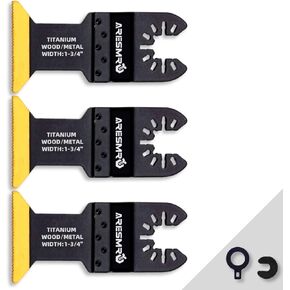 شفرات منشار متعددة المهام من التيتانيوم من أريسمرو، شفرات منشار قطع الطاقة للخشب والمعادن والمواد الصلبة، 3 عبوات in Kuwait