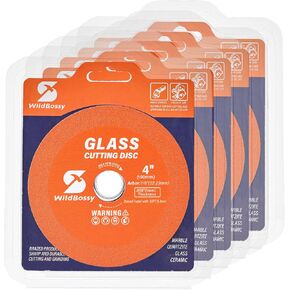 Glass Cutting Disc 4-1/2 Inch (3PCS) for Angle Grinder with 7/8" Arbor Hole, 0.63" Ultra-Thin Saw Blade Wheel Polishing Diamond Cutting Disc for Glass, Jade, Wine Bottles, Tile, Ceramic, Marble