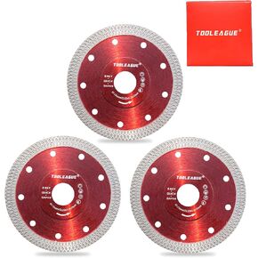 TOOLEAGUE 4-1/2 Inch Diamond Saw Blade, Super Thin Tile Cutting Disc, 10Pcs | Diamond Cutting Wheel for Cutting Porcelain Tile Granite Marbles, Both Dry and Wet Cutting are Acceptable in Saudi Arabia
