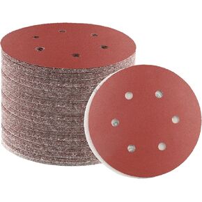 B BRESUCNY 100 PCS 6 Inch 6 Hole Sanding Discs Set, 40 60 80 100 120 180 240 320 400 600 1000 Grit Hook and Loop Sandpaper, Round Aluminum Oxide Sand Paper Discs for Sander in Kuwait