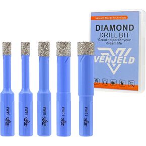 Dry Diamond Drill Bits Set - 1 Inch (25mm) 2Pcs Tile Hole Saw Kit for Ceramic Porcelain Tile Marble Granite - Triangle Shank with Storage Case in Saudi Arabia