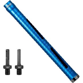 SALI Diamond Core Drill Bits 2" Diameter 10"/254mm Drilling Depth 5/8-11" Thread Core Bit Turbo Laser-Welded Segments for Cured Concrete with, Brick, Block, Masonry, with Two Adapters in Kuwait
