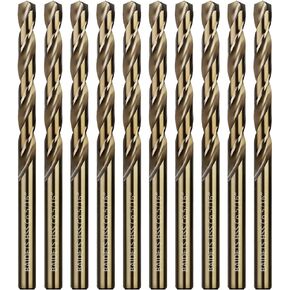 1/8 "لقم مثقاب كوبالت 10 قطع - BAIDETS M35 1/8 بوصة HSS مجموعة لقم ثقب معدنية ملتوية للمعادن الصلبة والفولاذ المقاوم للصدأ والحديد الزهر والمواد الصلبة الأخرى in Saudi Arabia