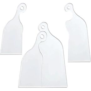 JIAHMOIUG 1 زوج كامل التعشيش الاكريليك لوحة Charcuterie مقبض قالب واضح متعرج الزاوية مقبض قطع المجلس تتبع النجارة جهاز التوجيه قالب قطع دليل الأدوات in Kuwait