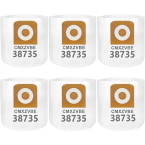 5 عبوات من أكياس الفلتر 39970 بديلة لمكنس متجر الحرفي 6 و9 جالون 17584/17590، أكياس الغبار الدقيقة CMXZVBE39970