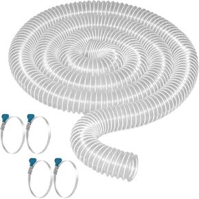 خرطوم تجميع الغبار PVC مقاس 2 1/2 بوصة مقاس 20 بوصة، خرطوم تجميع الغبار PVC المقاوم للثقب مع ملف أسلاك من الفولاذ الكربوني، خرطوم تجميع الأبخرة PVC الثقيل الشفاف المرن لأنظمة جمع الغبار ومنفذين 1/2 بوصة in Kuwait