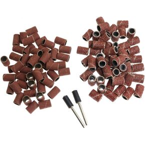 Longdex Sanding Band Sleeves 100PCS 1/2 inch 60/120 Grit Sand Drum with 2 PCS 1/8 inch Drum Mandrel in Kuwait