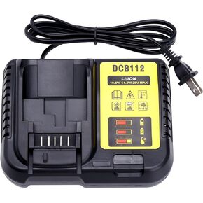 شاحن بطارية Yongcell 12V-20V و60V MAX بديل لشاحن DCB112 DCB115 DCB118 DCB107 متوافق مع بطارية ليثيوم 20V 60V MAX DCB206 DCB120 in Kuwait