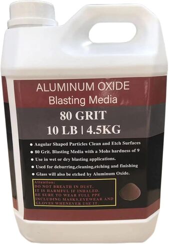 Aluminum Oxide - 10 LBS - Medium to Fine Sand Blasting Abrasive Media for Blasting Cabinet or Blasting Guns. #80 GRIT in Saudi Arabia