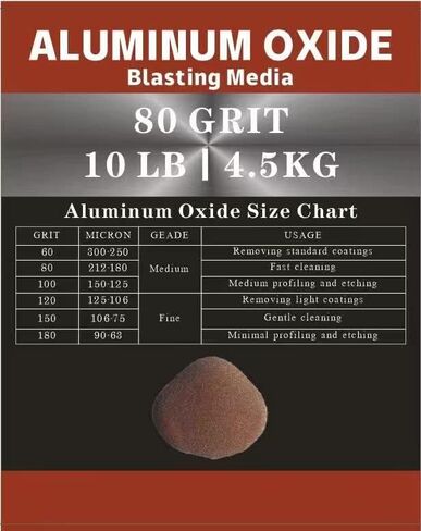 Aluminum Oxide - 10 LBS - Medium to Fine Sand Blasting Abrasive Media for Blasting Cabinet or Blasting Guns. #80 GRIT in Saudi Arabia