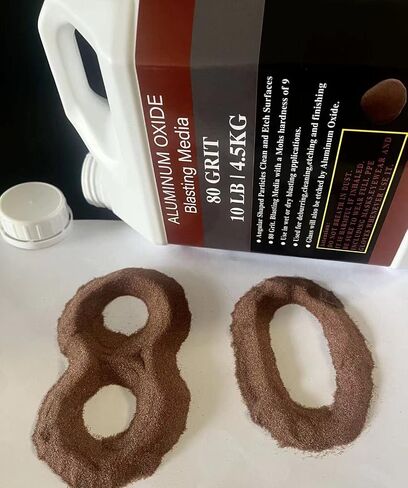 Aluminum Oxide - 10 LBS - Medium to Fine Sand Blasting Abrasive Media for Blasting Cabinet or Blasting Guns. #80 GRIT in Saudi Arabia