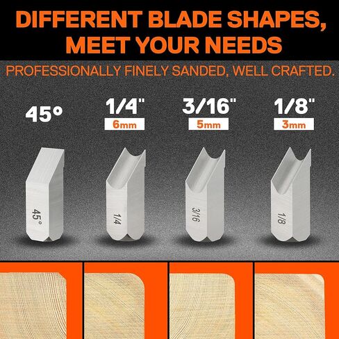 JORGENSEN طائرة الشطب، طائرة زاوية الحافة مع 4 رؤوس قطع، مساحة تخزين - طائرة يدوية للأعمال الخشبية، أدوات النجارة المهنية للنجارة لتقليم حافة الخشب، تسطيح زاوية الحافة in Kuwait