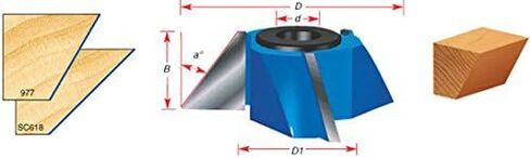 Amana Tool - SC618 Carbide Tipped 3-Wing Bevel 45Deg x 3-1/2 Dia x 1 2 & 3/4 Bore in Saudi Arabia