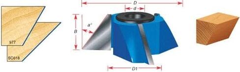 Amana Tool - SC618 Carbide Tipped 3-Wing Bevel 45Deg x 3-1/2 Dia x 1 2 & 3/4 Bore in Saudi Arabia