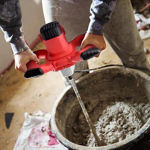 خلاط أسمنت FXTNKYY بقوة 2100 وات، خلاط خرسانة محمول للحفر، مع 6 سرعات قابلة للتعديل، خلاط أسمنت كهربائي محمول لخلط الطين والملاط والجص والأسمنت والطلاء والأعلاف in Kuwait