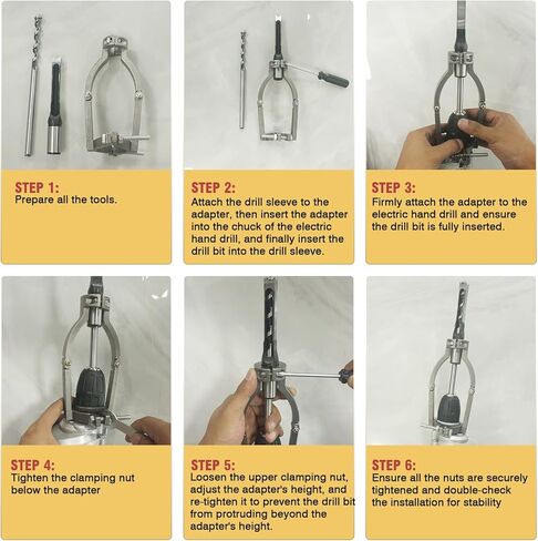 محول لقمة الثقب المربع من جاراوك، ملحق نقر مجلفن لضغط المثقاب، متوافق فقط مع مكبس مثقاب المقعد والمثقاب السلكي الذي يتميز بمحمل تثبيت غير دوار in Kuwait