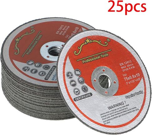 TINVHY 25-Pack Cut-Off Wheels, 3In x 1/32In x 3/8In Cutting Wheel for Cutting Metal & Stainless Steel, Thin Metal Cutting Disc for Angle Grinder Max Operating Speed 20,100 RPM in Saudi Arabia