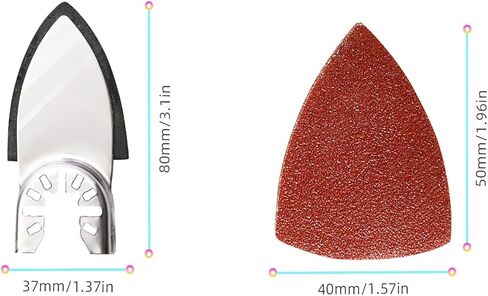 مجموعة مكونة من 129 قطعة من وسادات الصنفرة المتأرجحة، قطعتان من وسادات الصنفرة بالإصبع، قطعتان من محولات مشبك C، 125 قطعة من ورق الصنفرة متعدد الأدوات مقاس 40 × 50 مم لصنفرة الجص الخشبي in Kuwait