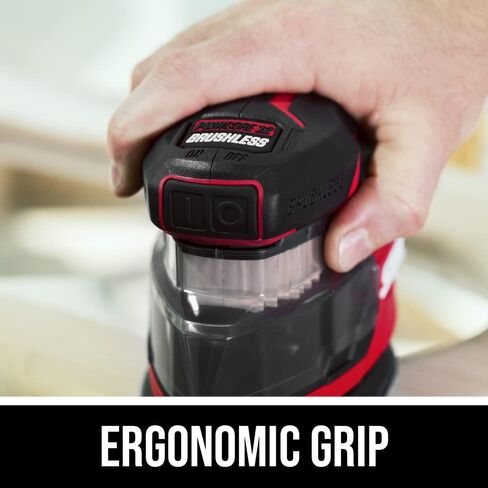 SKIL PWR CORE 12 Brushless 12V Compact Detail Sander Kit with Up to 12,000 OPM Includes 40pc Sandpaper(80/120/180/240 grits), Dust Box, 2.0Ah Battery and Charger - SR6608A-10,Red in Kuwait