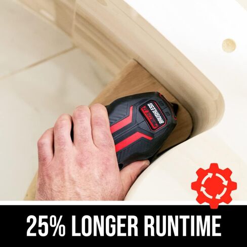 SKIL PWR CORE 12 Brushless 12V Compact Detail Sander Kit with Up to 12,000 OPM Includes 40pc Sandpaper(80/120/180/240 grits), Dust Box, 2.0Ah Battery and Charger - SR6608A-10,Red in Kuwait