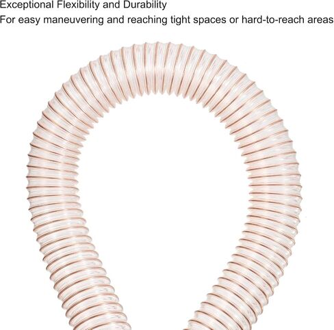 PATIKIL PU Flexible Vacuum Cleaner Hose, 32mm ID 1M Length Dust Collection Hose Use with Dust Collectors for Industrial Woodworking Cleaner, Copper Tone in Kuwait